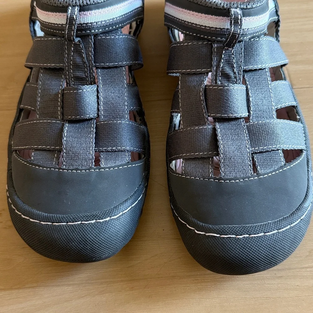 JBU BY JAMBU OLYMPIA WOMEN SANDALS WATER READY GREY SIZE 9 BEACH OUTDOORS SLIPON